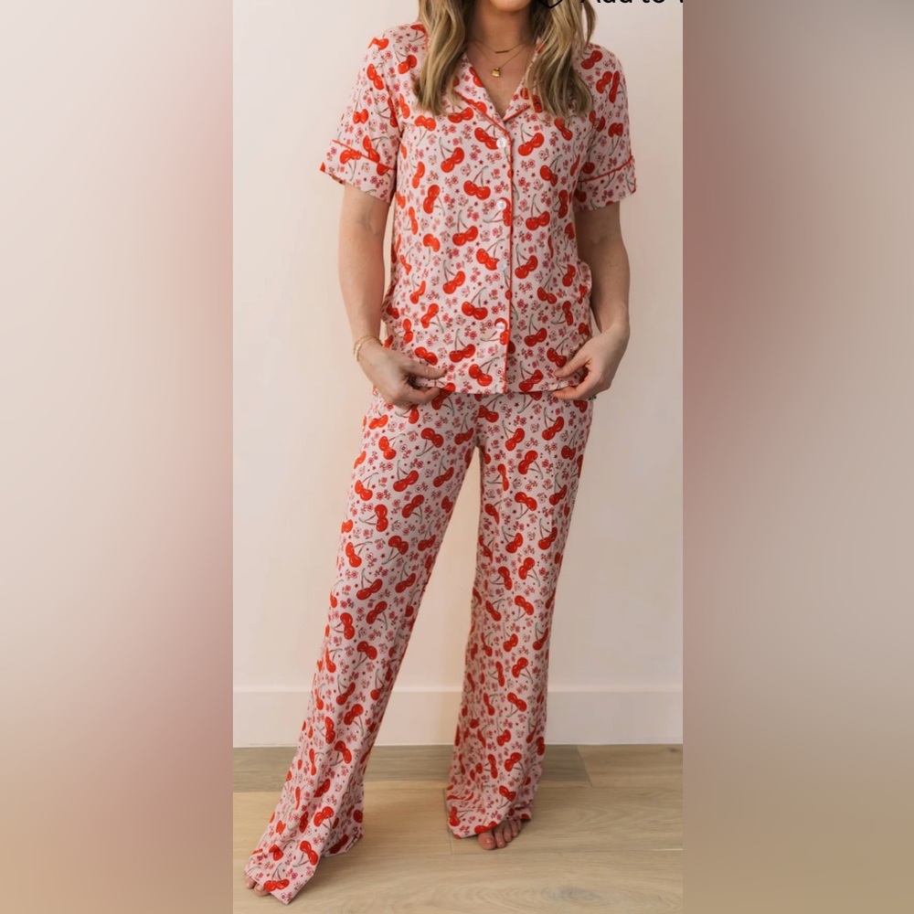 In My Jammers Cherry Sweet Women's Patterned Pajama Set Size XS‎